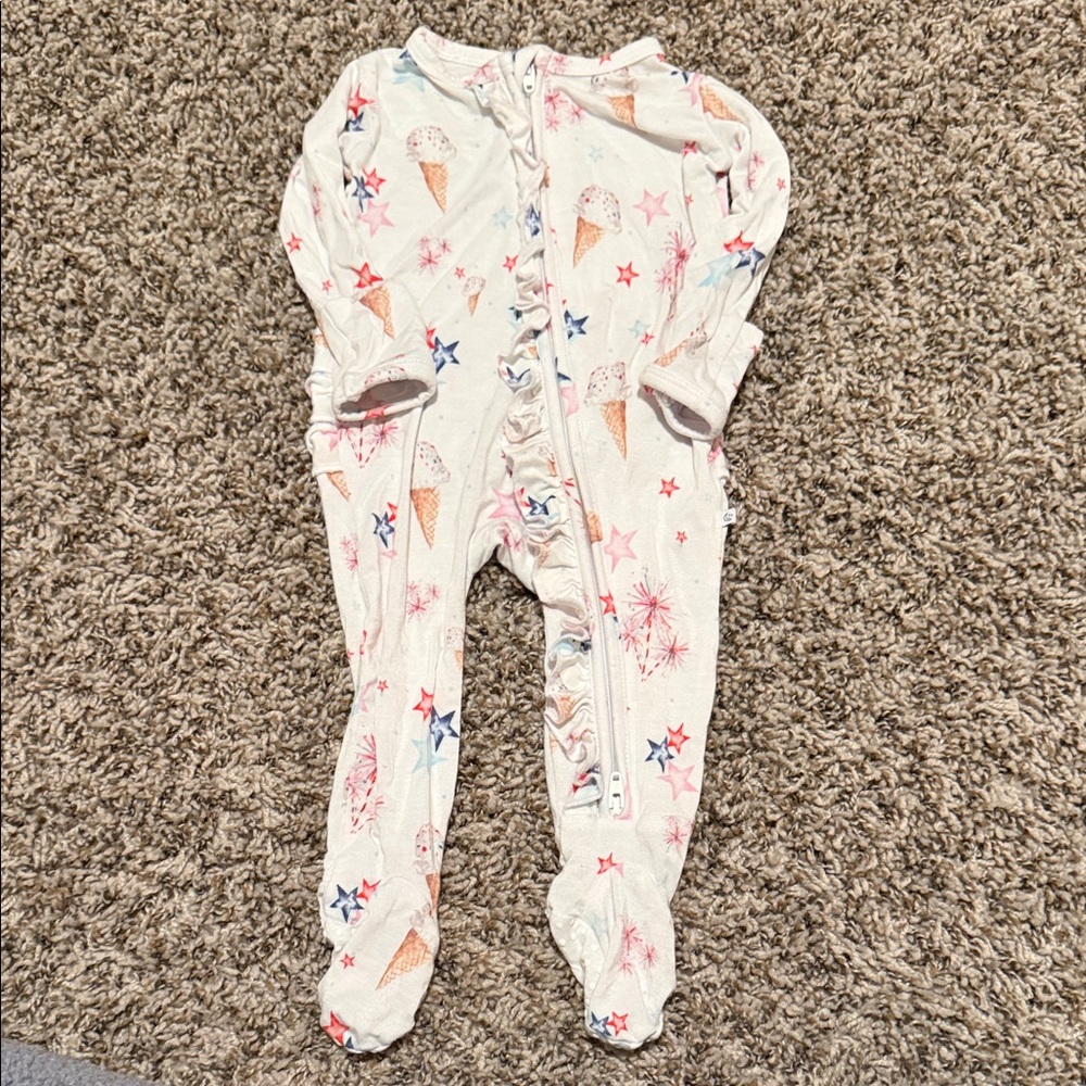 Charming Ice Cream and Stars Kids Footie